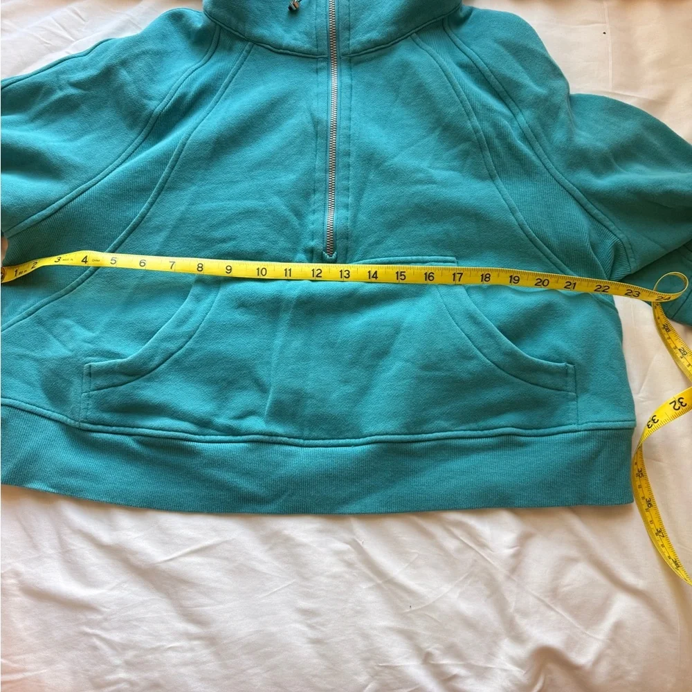 Lululemon Scuba Oversized Funnel Neck Half Zip Turquoise